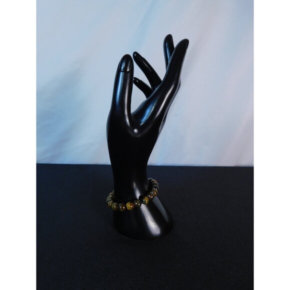 Tiger Eye Bracelet 8mm Stretch Gold - New - Witchcore Earth - Picture 9 of 12